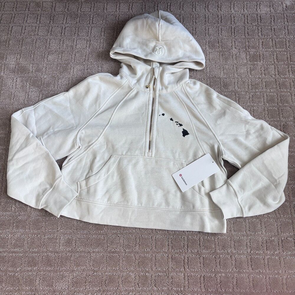 Lululemon Hawaii Exclusive Scuba Oversized Half-zip Hoodie Women's XS/S Cream